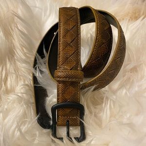 Bottega python skin belt